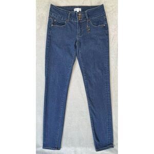 Kendall & Kylie Jeans Womens Size 5/6 Blue Dark Low Rise Skinny Stretch 26x27‎